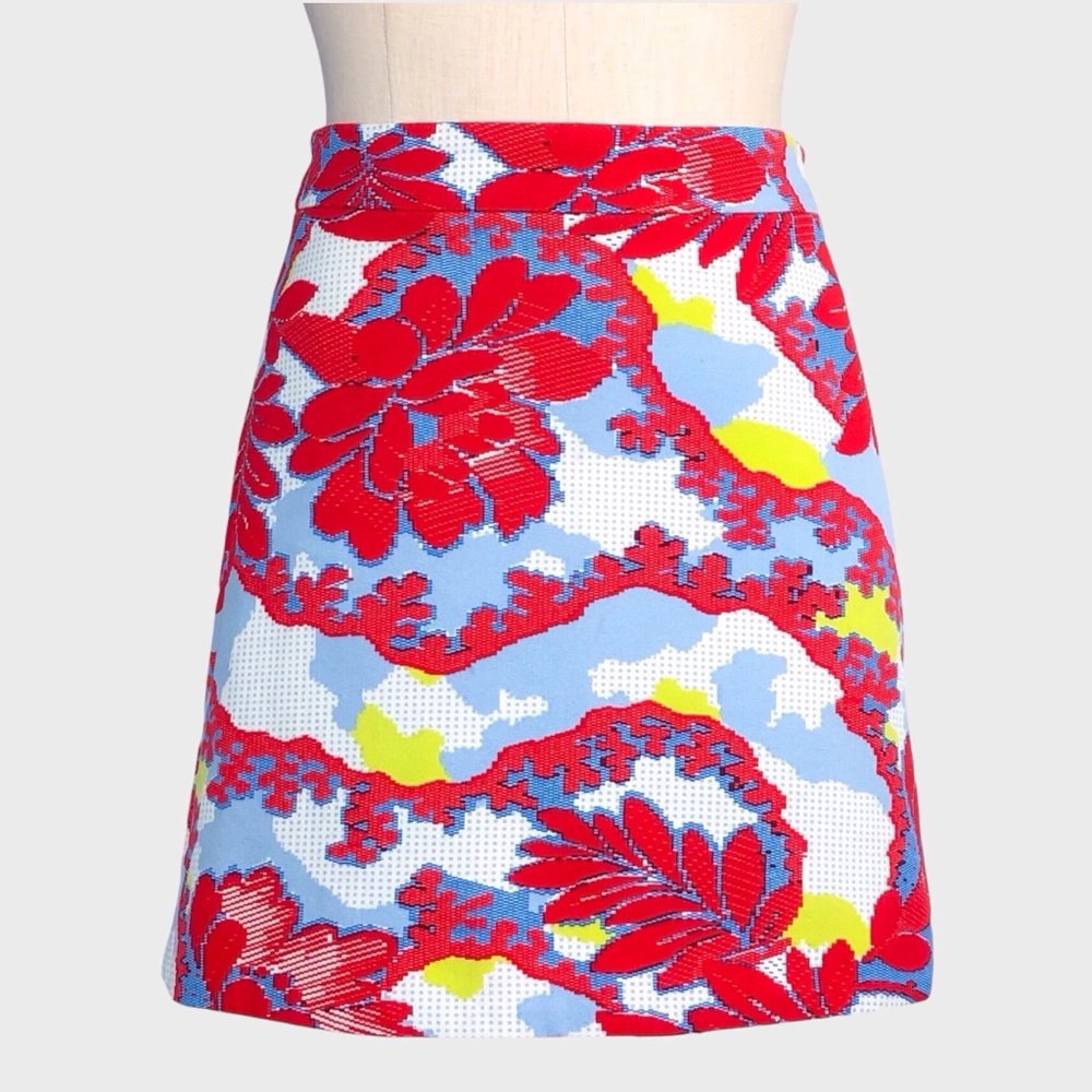 Topshop Portobello Floral A Line Mini Skirt